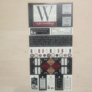 2/$15 W is for Wedding Quote Scrapbook Stickers